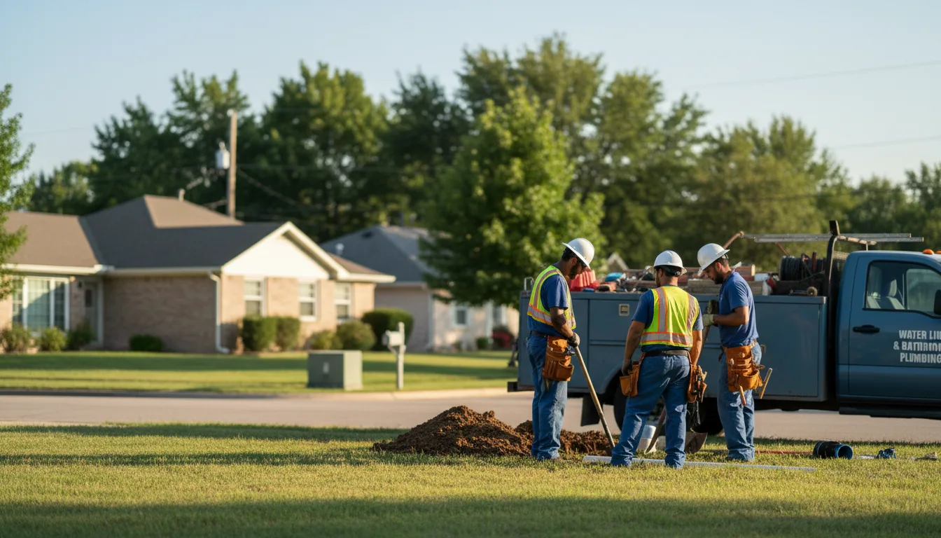 Residential water line and bathroom plumbing service in Newton, NC